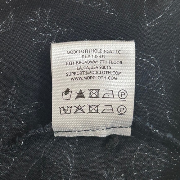 ModCloth Seashell Print Wrap Top XL Black Linen Coastal Resort Whimsical Retro - Picture 6 of 6